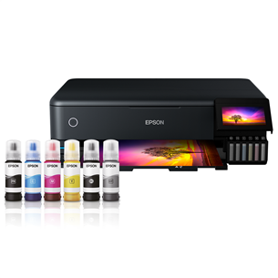 Spausdintuvas Epson EcoTank L8180, A3+, WiFi, Ethernet, SD, USB, black Prekė - C11CJ21402 C11CJ21402