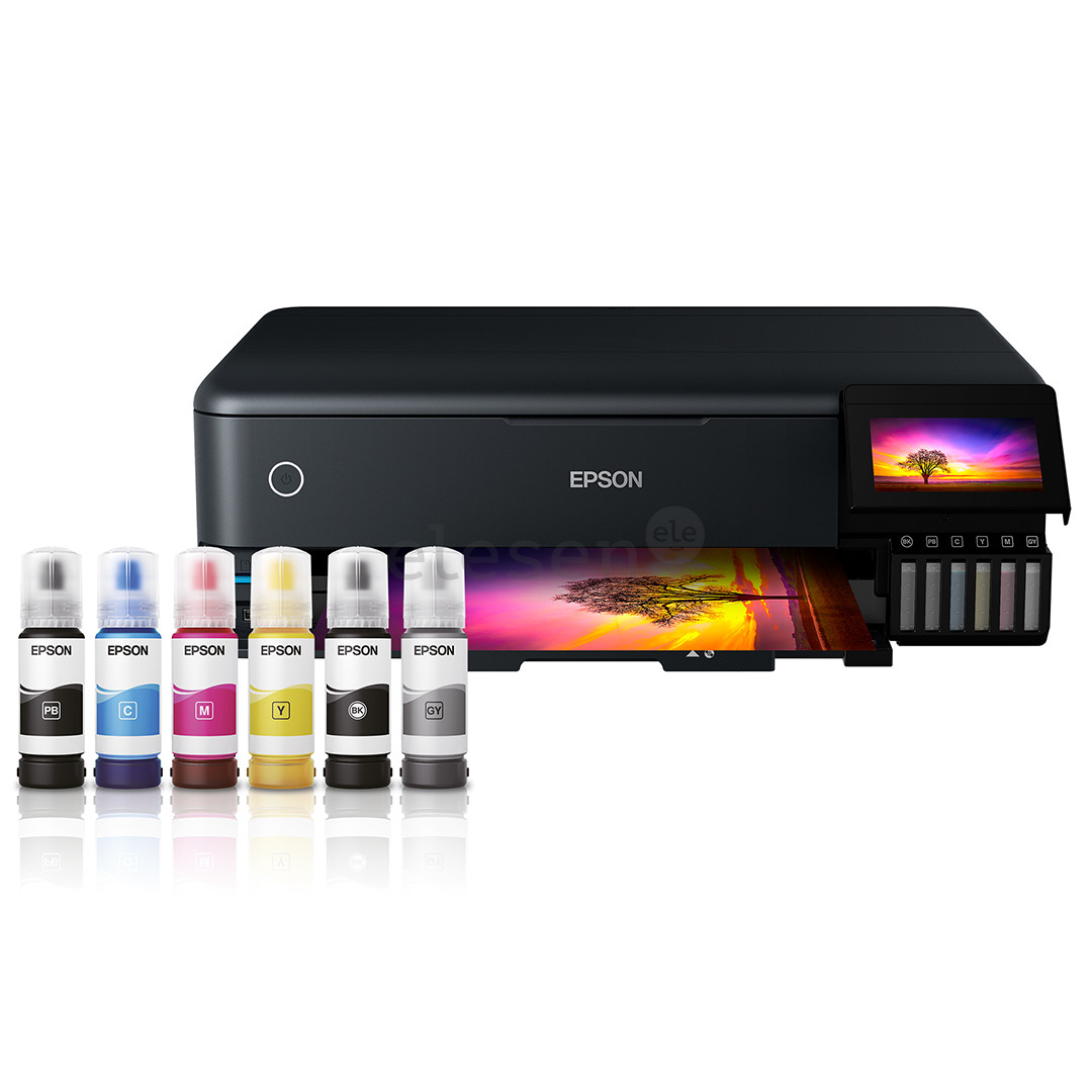 Epson EcoTank L8180, A3+, WiFi, LAN, SD, black - Multifunctional Color Inkjet Printer Item - C11CJ21402
