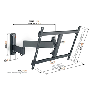 Vogel's TVM 3643 Full-Motion, 180º, 40'' - 77'', black - TV wall mount Item - TVM3643