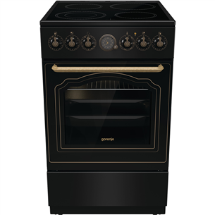Gorenje, retro, 70 L, juoda - Viryklė Prekė - GECS5B70CLB GECS5B70CLB