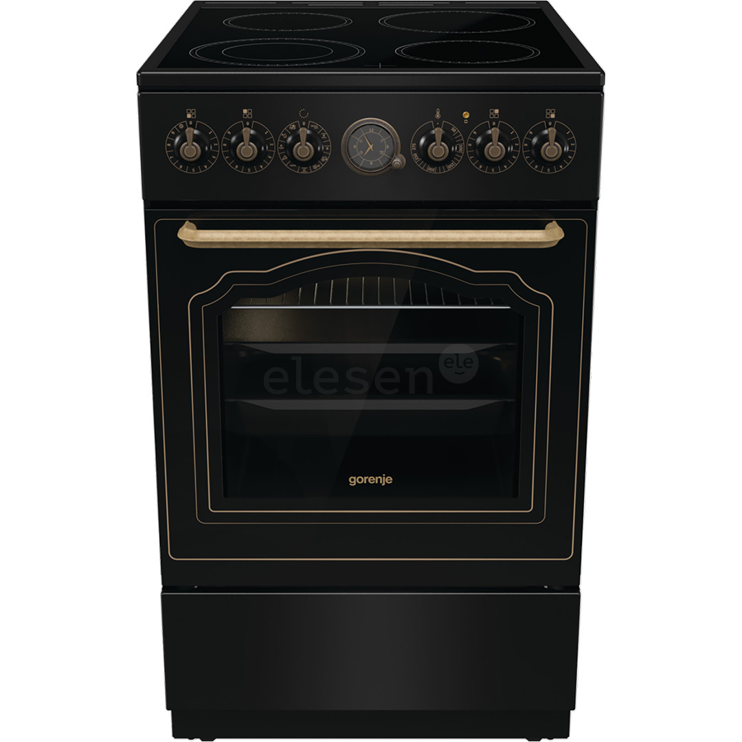 Gorenje, ретро, 70 л, черный - Отдельностоящая керамическая плита