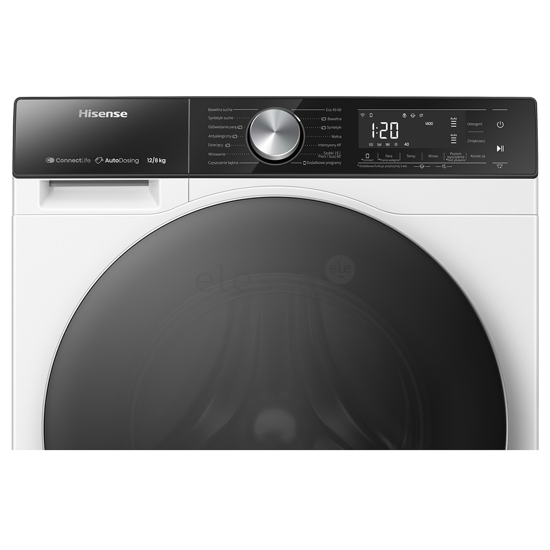Hisense, 12/8 kg, depth 56 cm, 1400 rpm - Washer-dryer combo