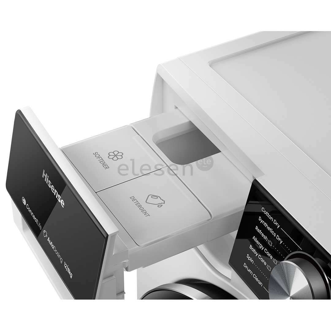 Hisense, 12/8 kg, depth 56 cm, 1400 rpm - Washer-dryer combo