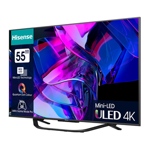 Hisense U7KQ, 55'', Ultra HD, Mini LED, черный - Телевизор Товар - 55U7KQ