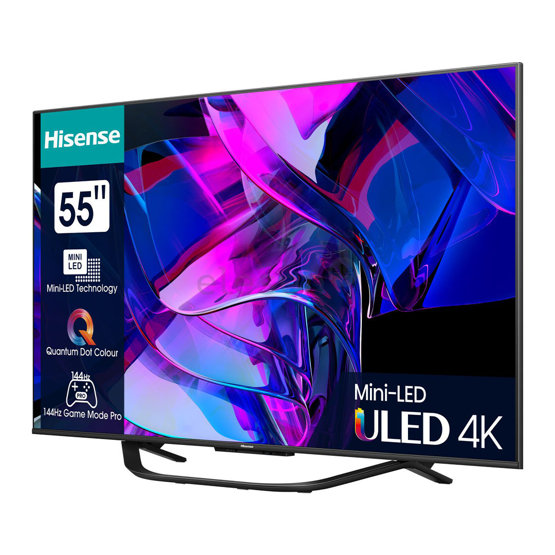 Hisense U7KQ, 55'', Ultra HD, Mini LED, черный - Телевизор Товар - 55U7KQ