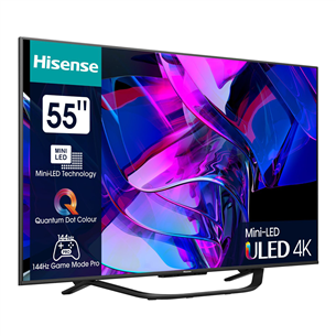 Hisense U7KQ, 55'', Ultra HD, Mini LED, черный - Телевизор Товар - 55U7KQ