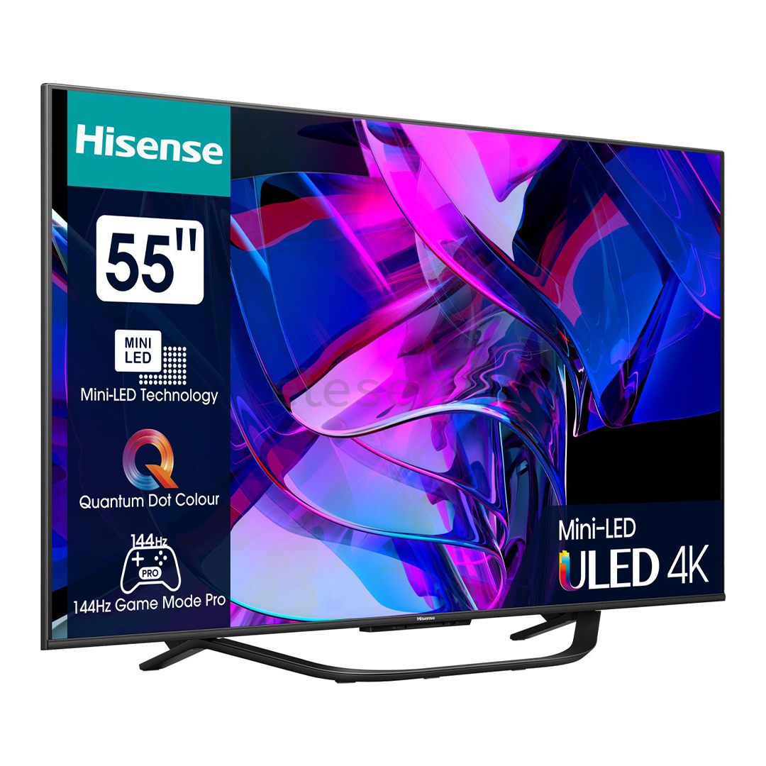 Hisense U7KQ, 55'', Ultra HD, Mini LED, черный - Телевизор Товар - 55U7KQ