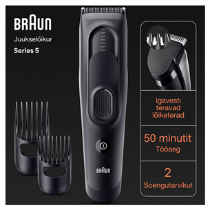 Plaukų kirpimo mašinėlė Braun Prekė - HC5330, juoda