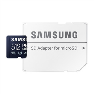 Samsung PRO Ultimate, microSDXC, SD adapter, 512 GB - Memory card