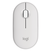 Pelė Logitech Pebble Mouse 2 M350s BT, white, belaidė Prekė - 910-007013