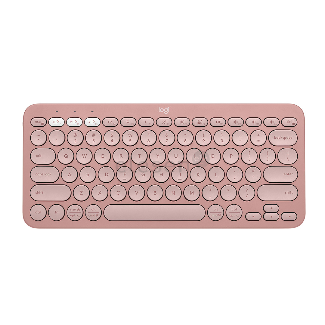 Klaviatūra Logitech Pebble Keys 2 K380s, US, rose, belaidė Prekė - 920-011853