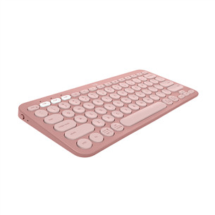 Klaviatūra Logitech Pebble Keys 2 K380s, US, rose, belaidė Prekė - 920-011853