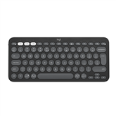 Klaviatūra Logitech Pebble Keys 2 K380s, SWE, black, belaidė Prekė - 920-011879