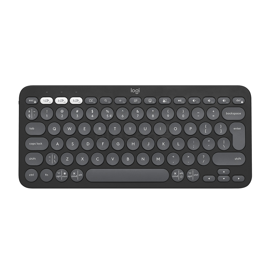 Klaviatūra Logitech Pebble Keys 2 K380s, SWE, black, belaidė Prekė - 920-011879