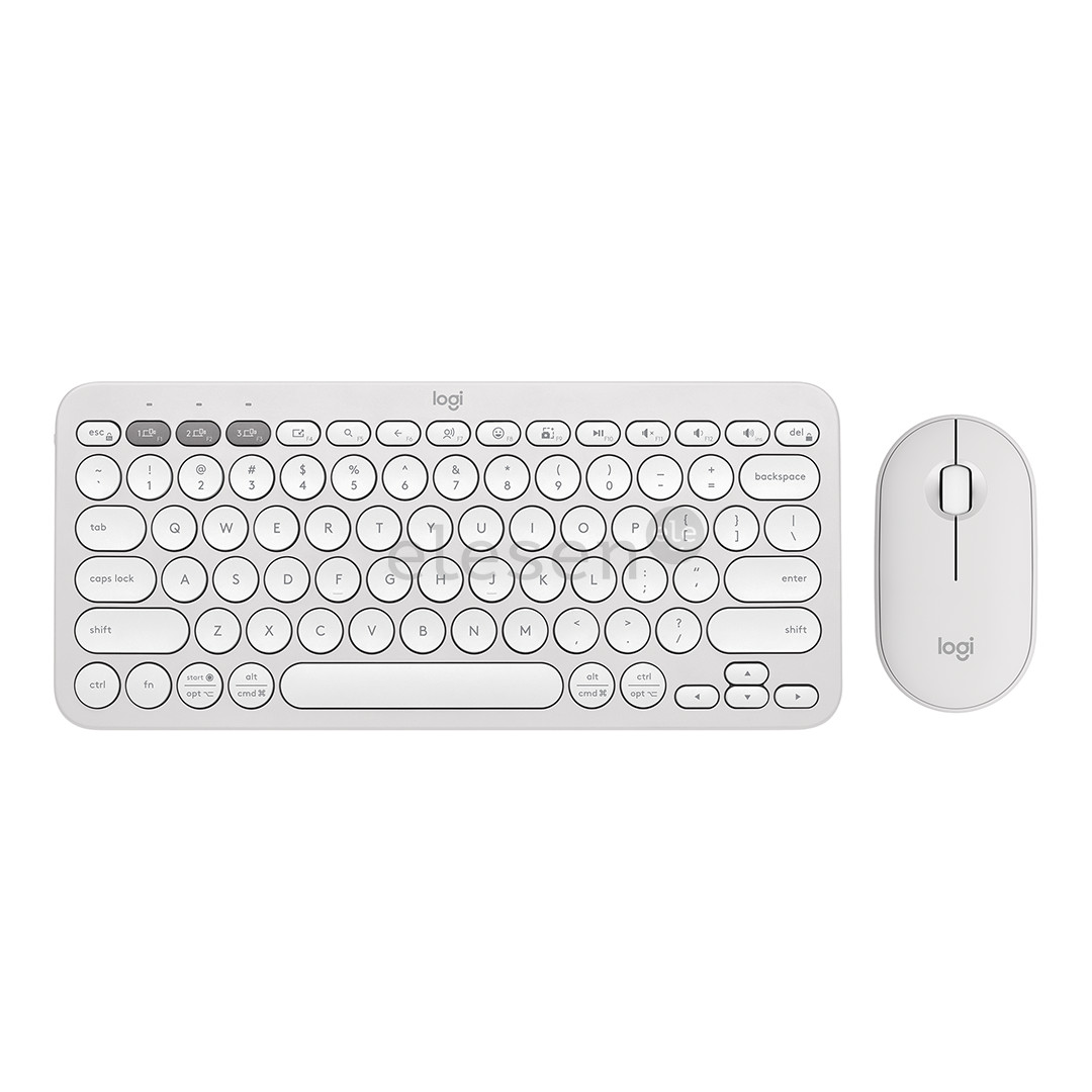 Logitech Pebble 2 Combo, US, белый - Беспроводная клавиатура и мышь