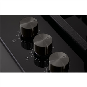 Whirlpool, width 59 cm, black - Built-in gas hob