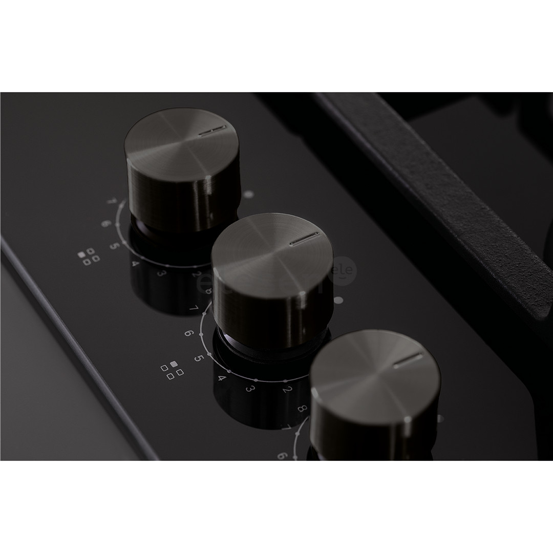 Whirlpool, width 59 cm, black - Built-in gas hob