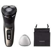 Barzdaskutė Philips Shaver 3000 Series, šlapias ir sausas skutimas, juoda/aukso Prekė – S3242/12
