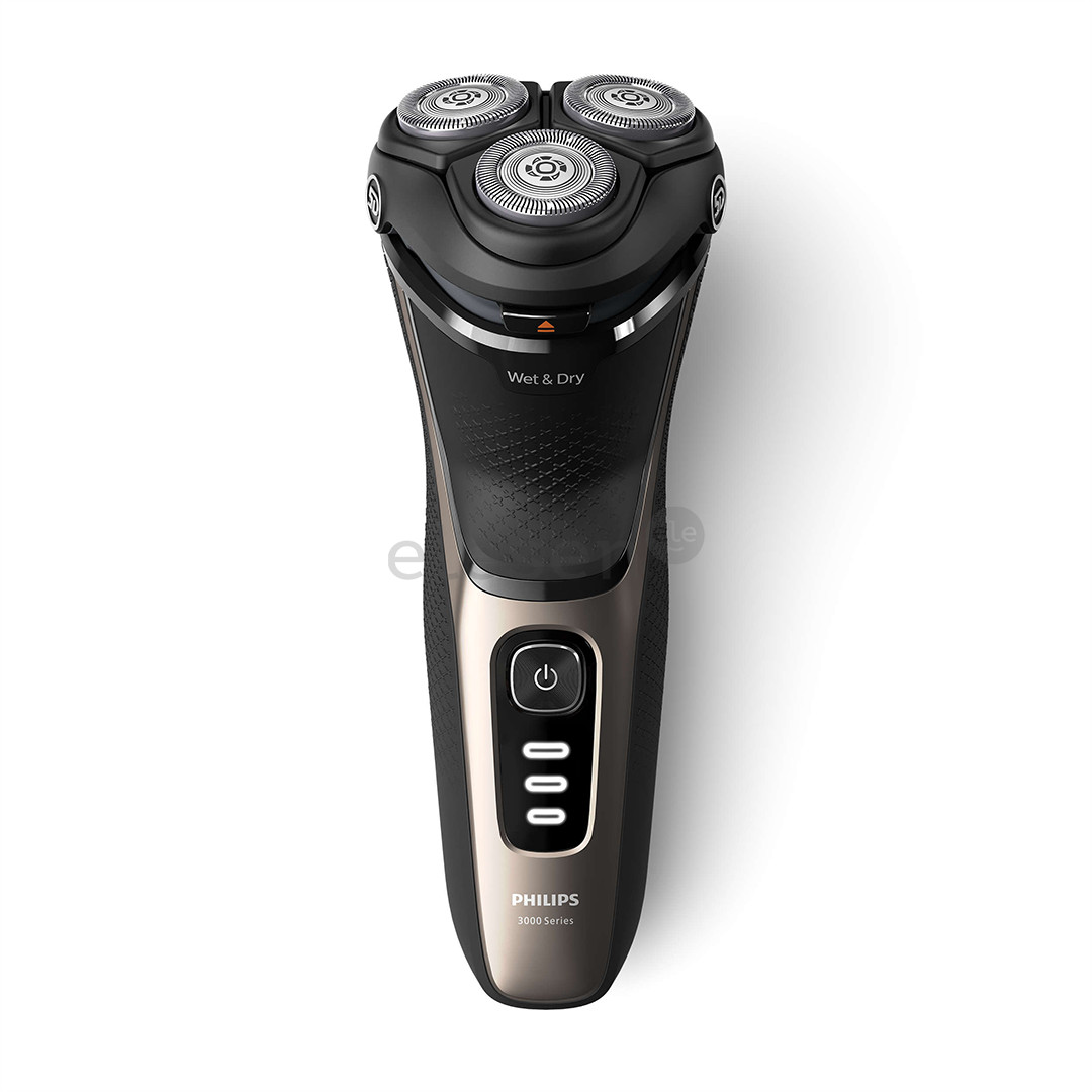 Philips Shaver 3000 Series, Wet & Dry, черный/золотистый - Бритва Товар - S3242/12