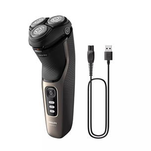 Philips Shaver 3000 Series, Wet & Dry, черный/золотистый - Бритва Товар - S3242/12