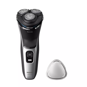 Barzdaskutė Philips Shaver 3000 Series, Wet & Dry, black/silver Prekė - S3143/00 S3143/00
