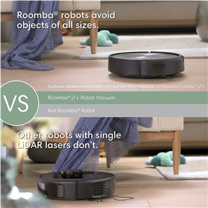 Dulkių siurblys robotas iRobot Roomba Combo® j7+, Wet & Dry, black Prekė - COMBOJ7PLUS