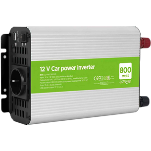 Inverteris Gembird 12V-> 800W + USB port Prekė - EG-PWC800-01 EG-PWC800-01