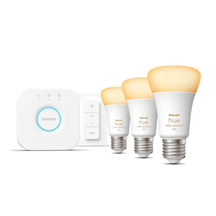 Išmaniųjų šviesų komplektas Philips Hue White Ambiance E27, 3 vnt, dimmer Prekė - 929002468403 929002468403