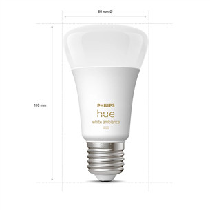 Philips Hue White Ambiance E27, 3 vnt., su pritemdymu - Išmaniųjų lempučių komplektas