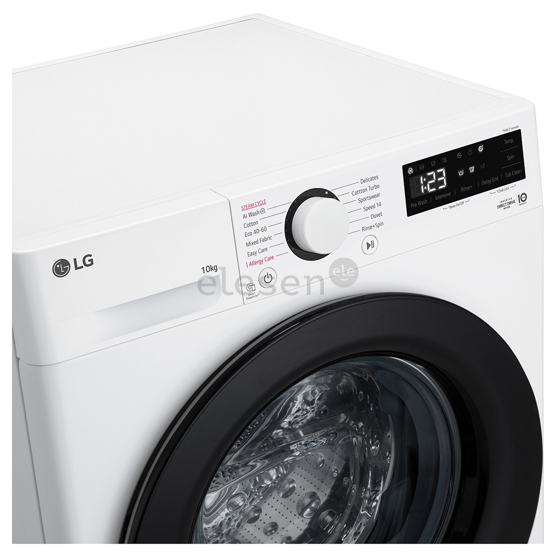 LG F4WR510SBW, 10 kg, 55 cm, 1400 aps./min. - Skalbimo mašina