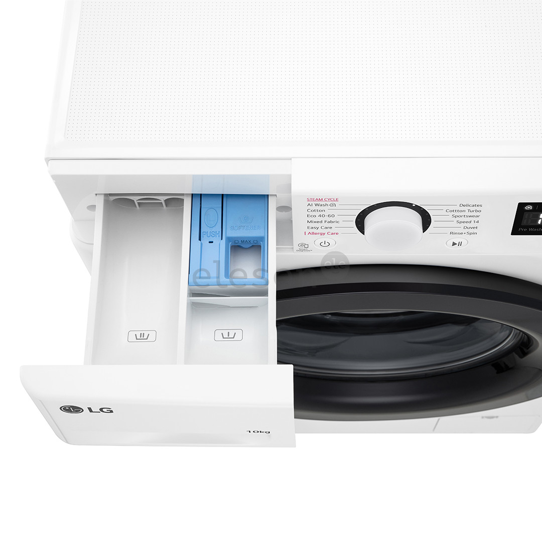 LG F4WR510SBW, 10 kg, 55 cm, 1400 aps./min. - Skalbimo mašina