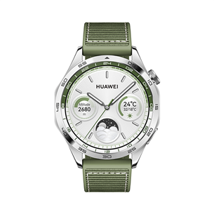 Huawei Watch GT4, 46 mm, nerūdijančio plieno/žalias - Išmanusis laikrodis