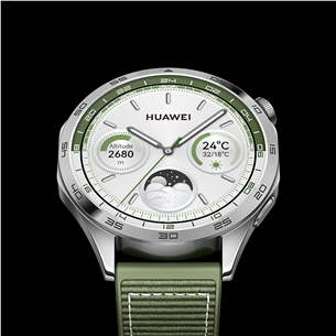 Huawei Watch GT4, 46 mm, nerūdijančio plieno/žalias - Išmanusis laikrodis