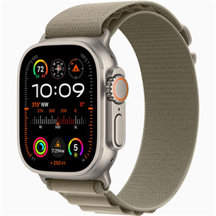 Išmanusis laikrodis Apple Watch Ultra 2, 49 mm, Alpine Loop, Small, olive Prekė - MREX3EL/A MREX3EL/A