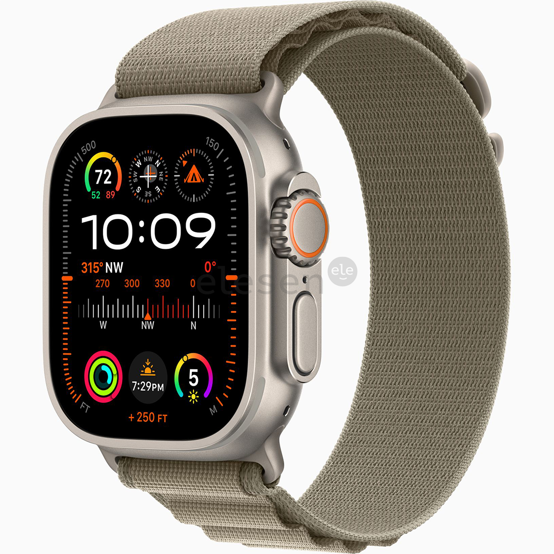 Apple Watch Ultra 2, 49 мм, Alpine Loop, Small, зеленый - Смарт-часы Товар - MREX3EL/A
