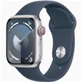 Išmanusis laikrodis Apple Watch Series 9 GPS + Cellular, 41 mm, Sport Band, S/M, silver/storm blue Prekė - MRHV3ET/A