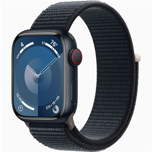 Išmanusis laikrodis Apple Watch Series 9 GPS + Cellular, 41 mm, Sport Loop, midnight Prekė - MRHU3ET/A MRHU3ET/A