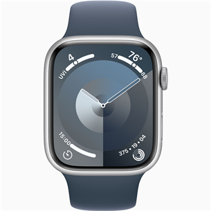 Išmanusis laikrodis  Apple Watch Series 9 GPS + Cellular, 45 mm, Sport Band, M/L, silver/storm blue Prekė - MRMH3ET/A