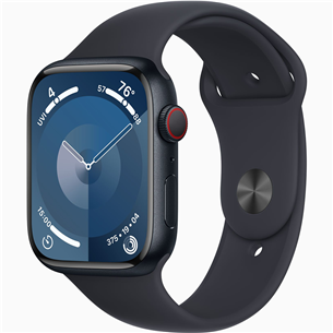 Išmanusis laikrodis  Apple Watch Series 9 GPS + Cellular, 45 mm, Sport Band, M/L, midnight Prekė - MRMD3ET/A MRMD3ET/A