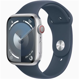 Išmanusis laikrodis  Apple Watch Series 9 GPS + Cellular, 45 mm, Sport Band, M/L, silver/storm blue Prekė - MRMH3ET/A MRMH3ET/A