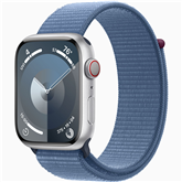 Išmanusis laikrodis Apple Watch Series 9 GPS + Cellular, 45 mm, Sport Loop, silver/winter blue