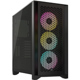 Corsair iCUE 4000D RGB AIRFLOW Side window, ATX, black - PC case
