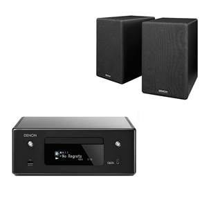 Denon CEOL N10 imtuvas, Denon N10 garso kolonėlės, juodas - Muzikinis centras