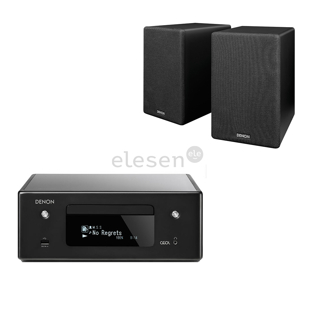 Denon CEOL N10 imtuvas, Denon N10 garso kolonėlės, juodas - Muzikinis centras
