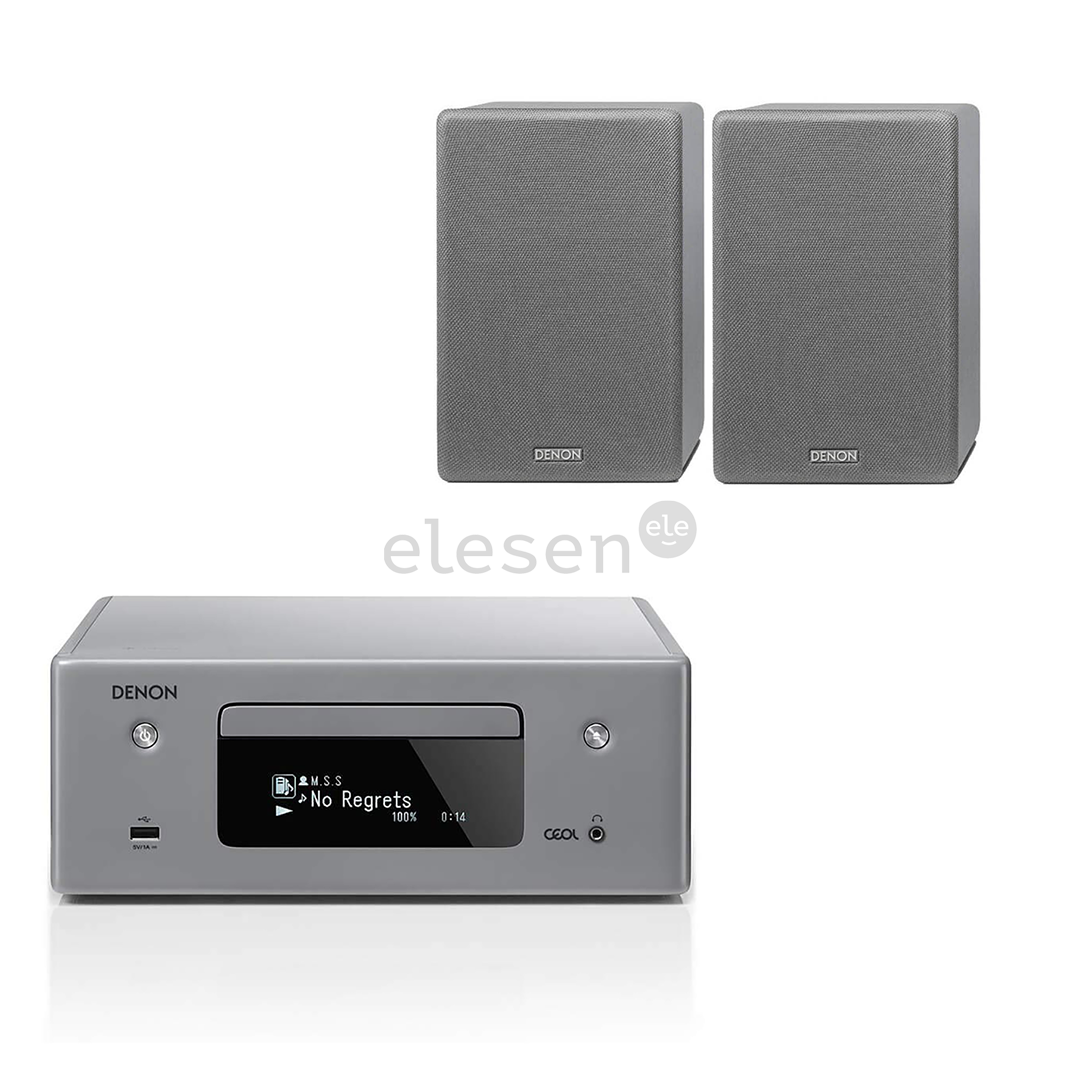 Denon CEOL N10 imtuvas, Denon N10 garso kolonėlės, pilkas - Muzikinis centras
