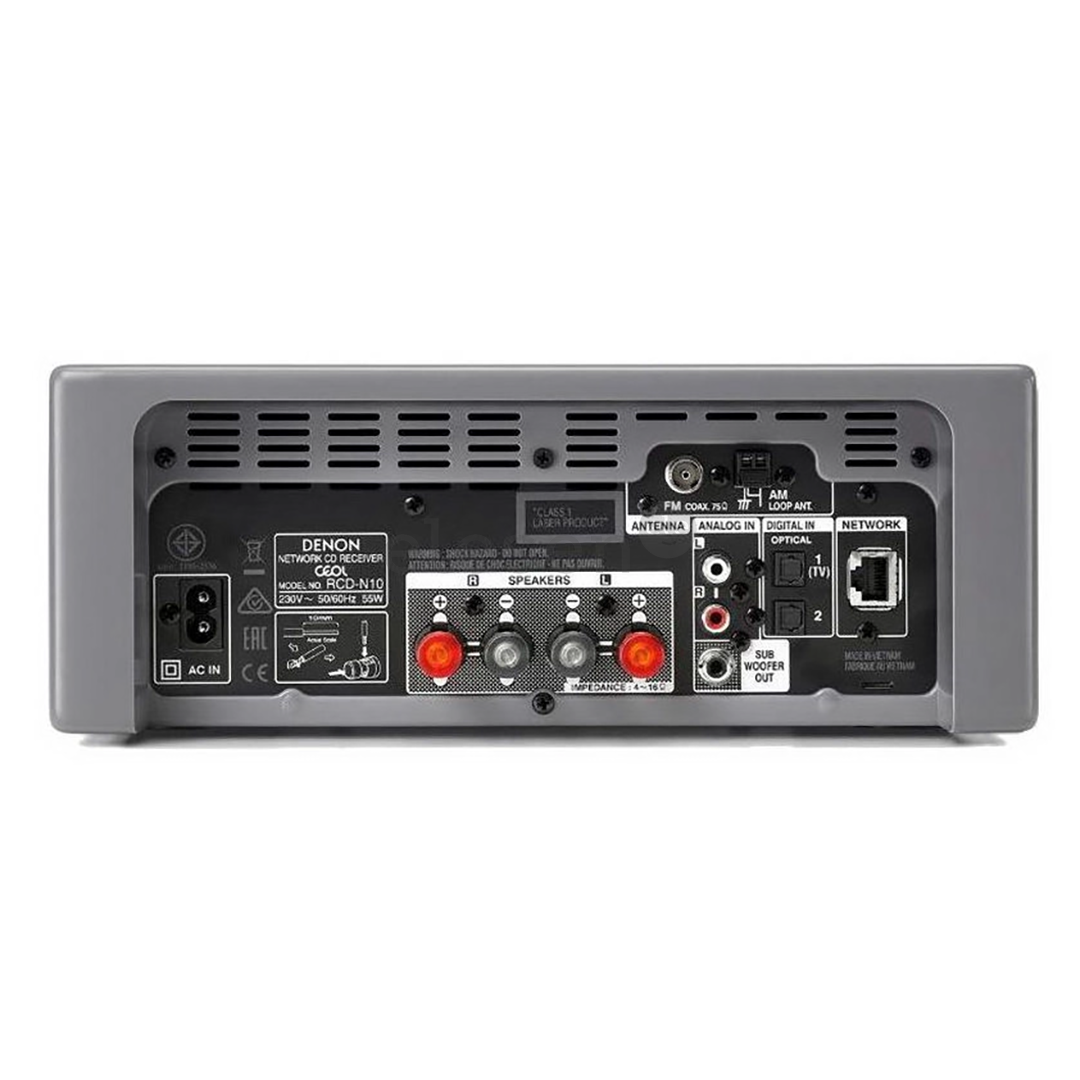 Denon CEOL N10 imtuvas, Denon N10 garso kolonėlės, pilkas - Muzikinis centras