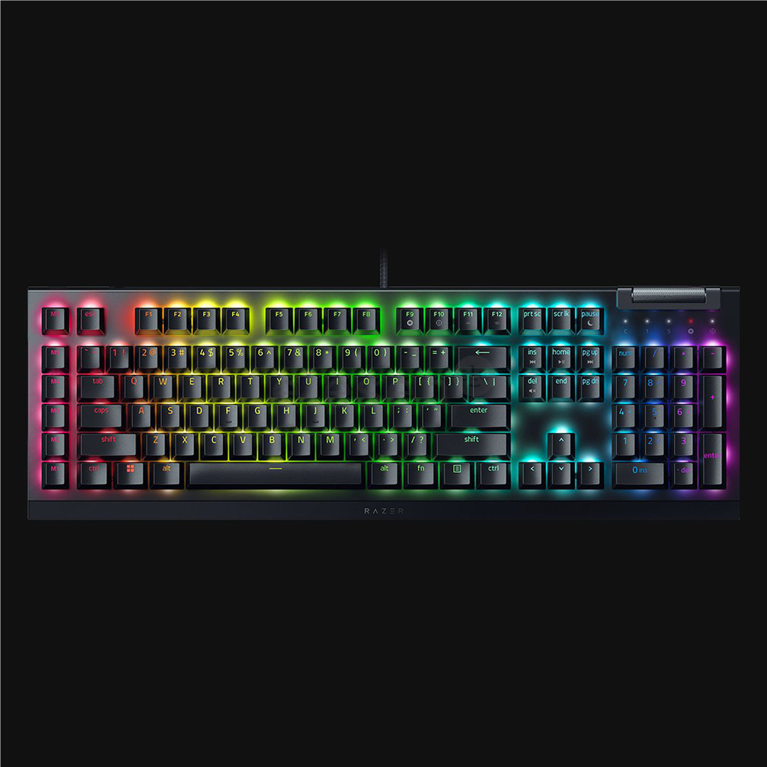 Klaviatūra Razer BlackWidow V4 X, Green Switch, mechanical, SWE, black Prekė - RZ03-04700600-R3N1