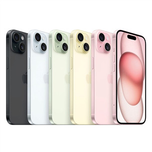Apple iPhone 15, 128 GB, juodas - Išmanusis telefonas