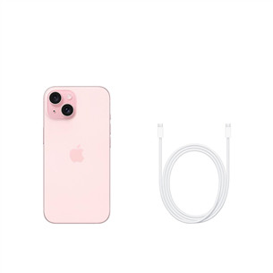 Apple iPhone 15, 128 GB, pink - Smartphone