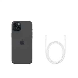 Apple iPhone 15 Plus, 128 GB, juodas - Išmanusis telefonas